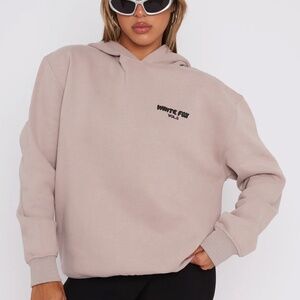 White fox offstage hoodie in cinnamon